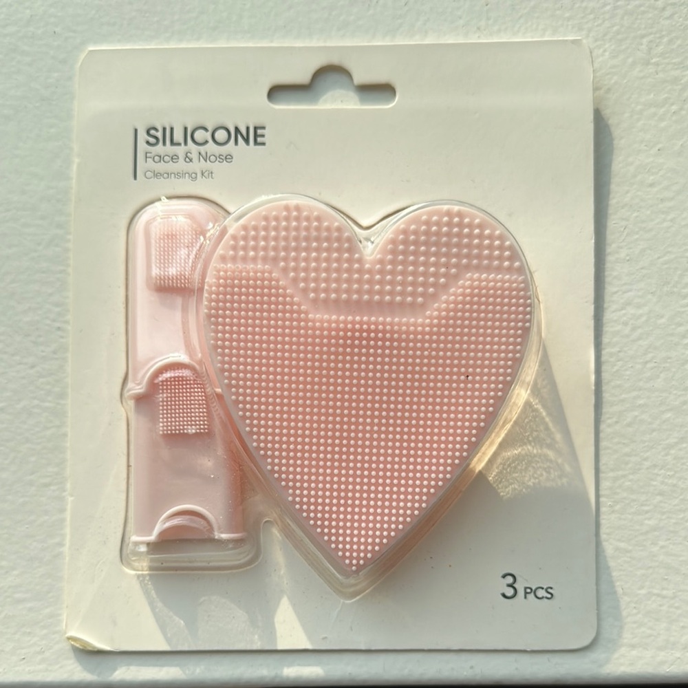 Silicone Face & Nose Cleansing Kit - Pink